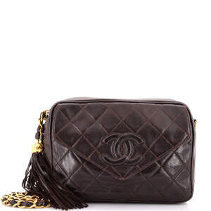 Chanel Small Vintage Diamond CC Flap Pocket Camera Bag Quilted Lambskin